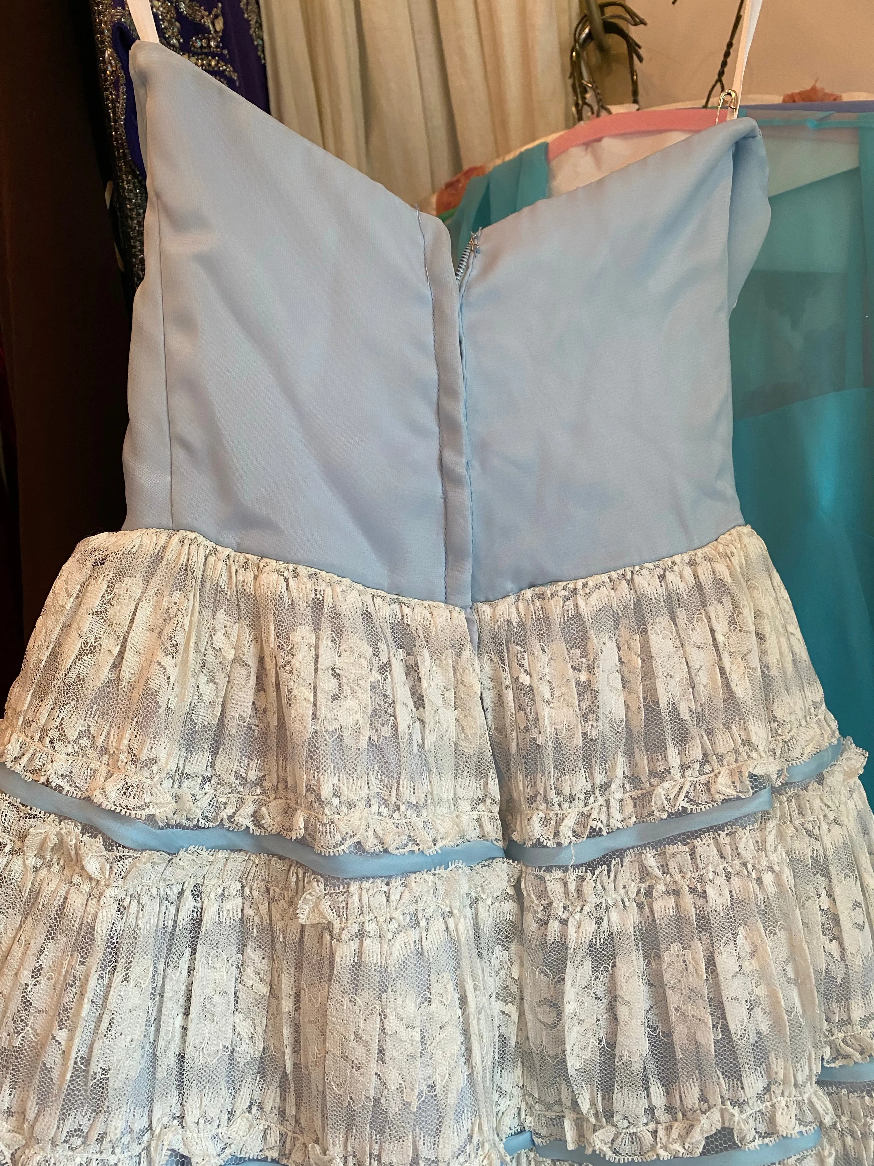 1950's *Cinderella's Ball Gown* Strapless Formal Prom Dress / Waist 24