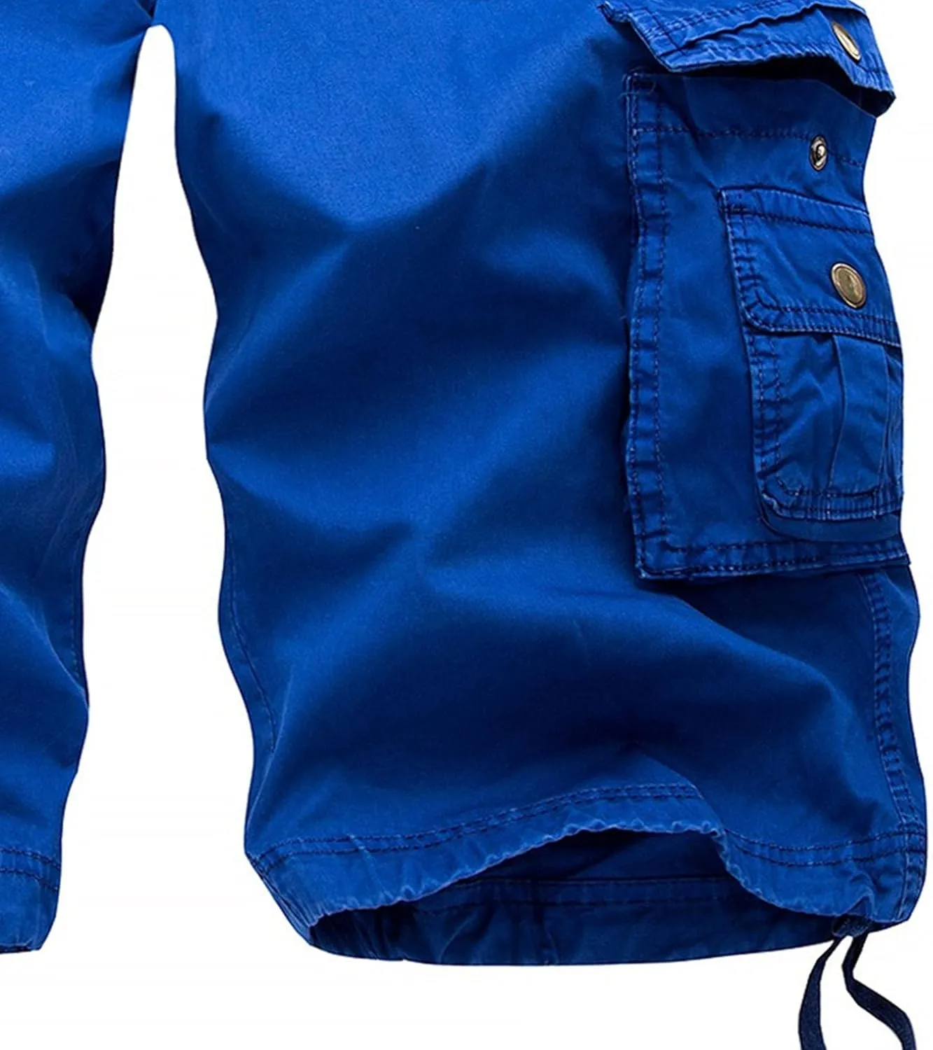 2 Pack Men's Cargo Shorts Cotton Work Shorts Multi Pockets Beach Shorts Relaxed Fit Outdoor Casual Military Shorts