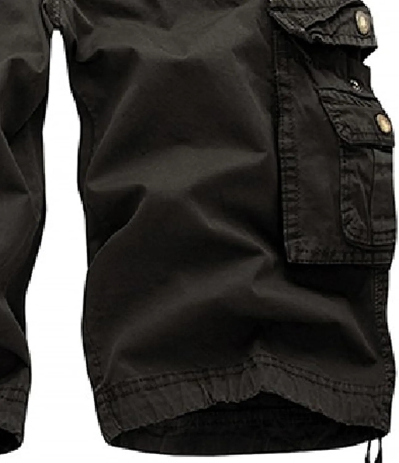 2 Pack Men's Cargo Shorts Cotton Work Shorts Multi Pockets Beach Shorts Relaxed Fit Outdoor Casual Military Shorts