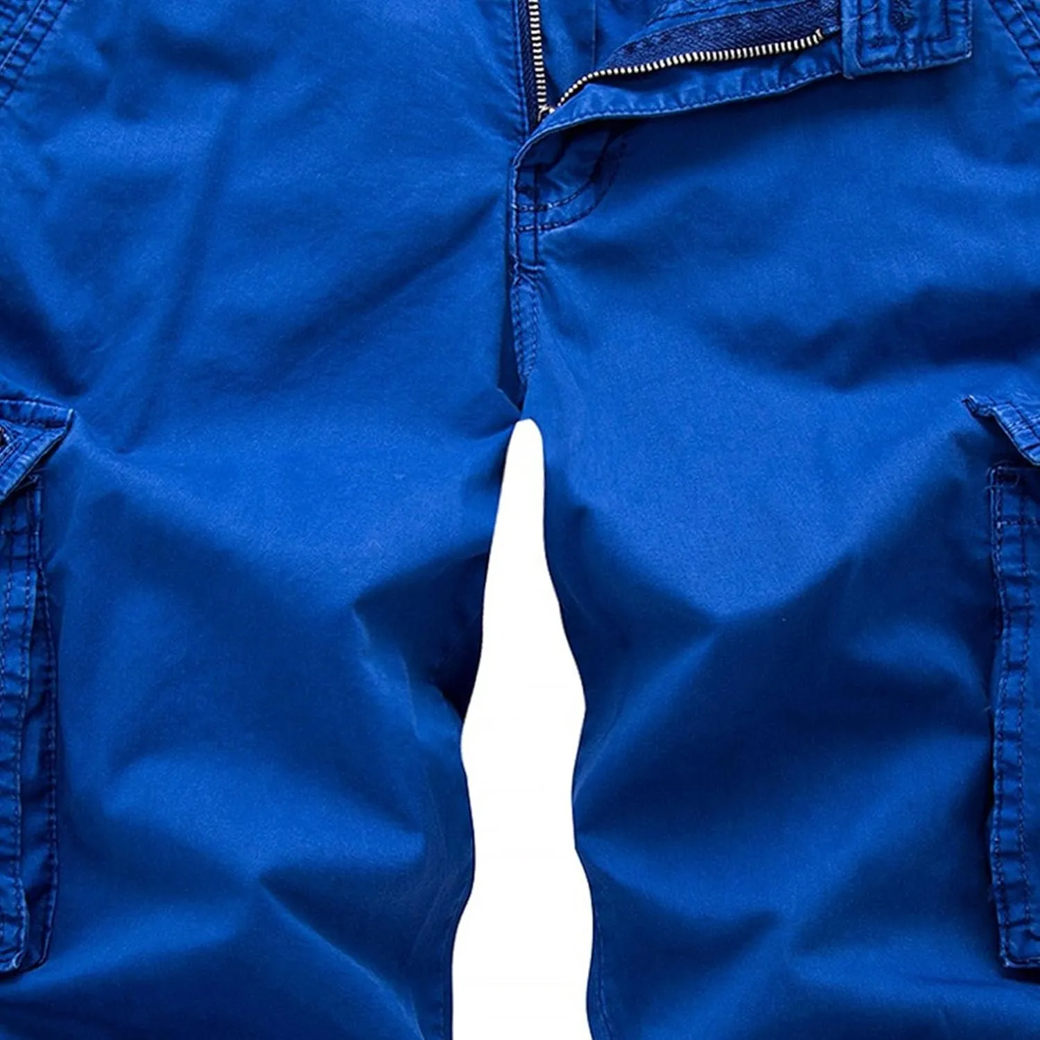2 Pack Men's Cargo Shorts Cotton Work Shorts Multi Pockets Beach Shorts Relaxed Fit Outdoor Casual Military Shorts