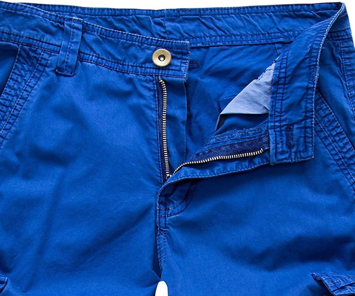 2 Pack Men's Cargo Shorts Cotton Work Shorts Multi Pockets Beach Shorts Relaxed Fit Outdoor Casual Military Shorts