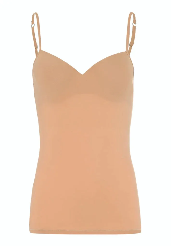 Allure Camisole with Padded Bra - Nude