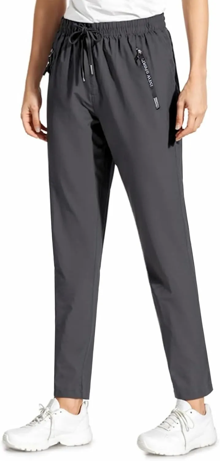 Beeswan Pants for Women Over 50 Quick Dry Pants Elastic Waist Stretch Active Breathable Athletic Pant