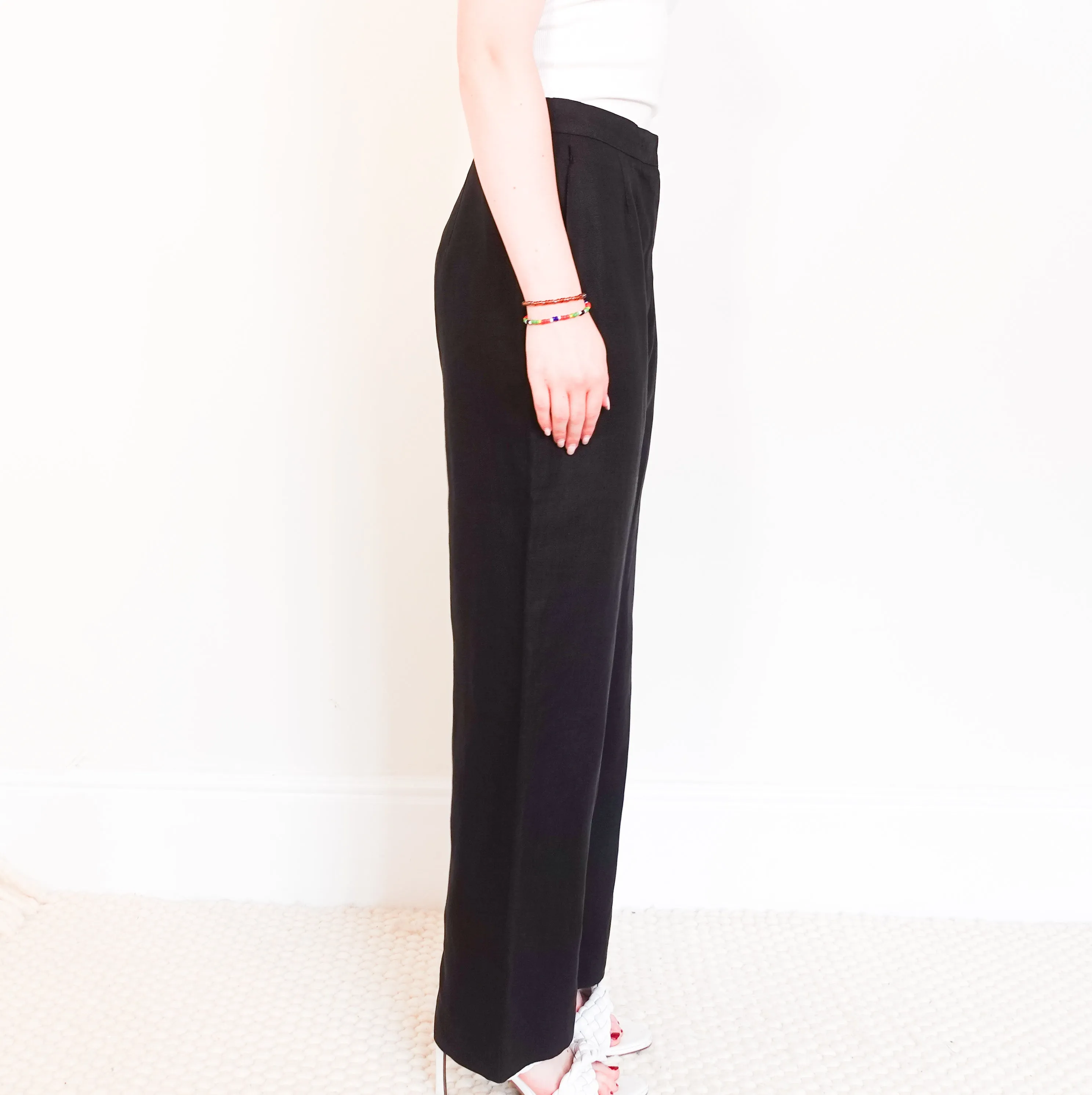 black linen trousers  RRP £250