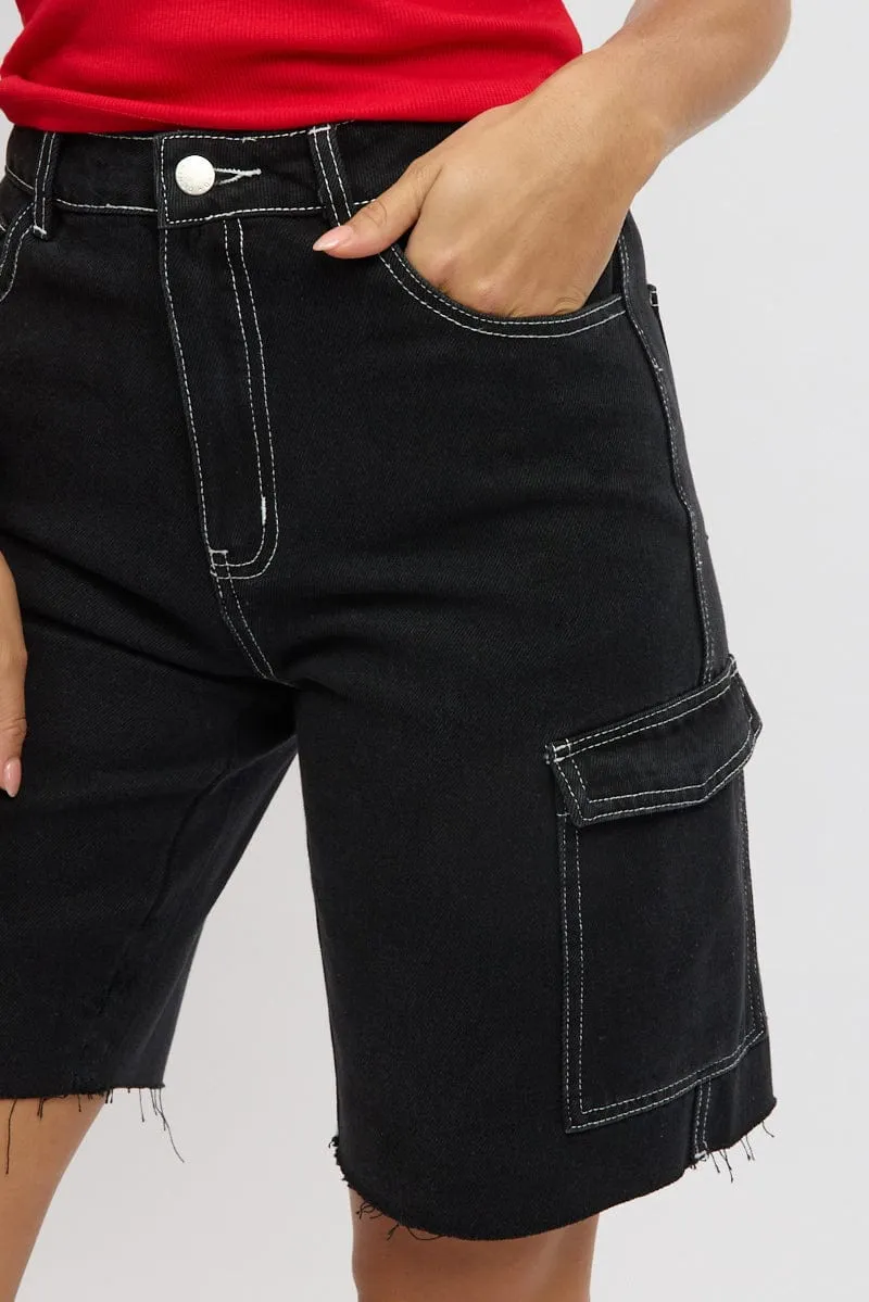 Black Relaxed Shorts