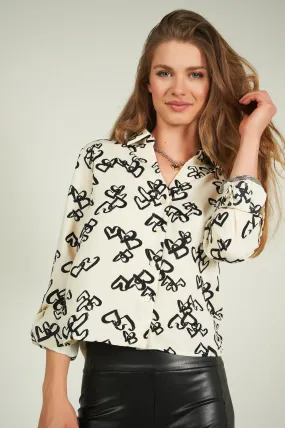 Blouse courte imprimée - CARMELA-I - (E-A12)