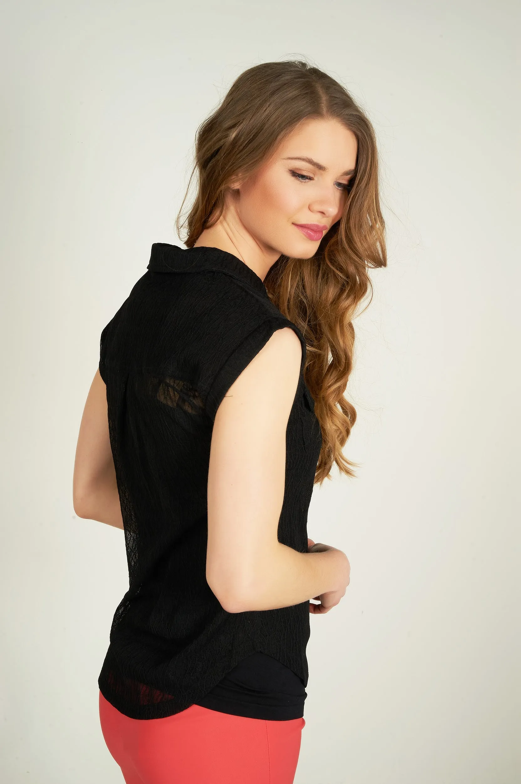 Blouse en maille sans manches - TESSY-MHUX1 - (E-A1)
