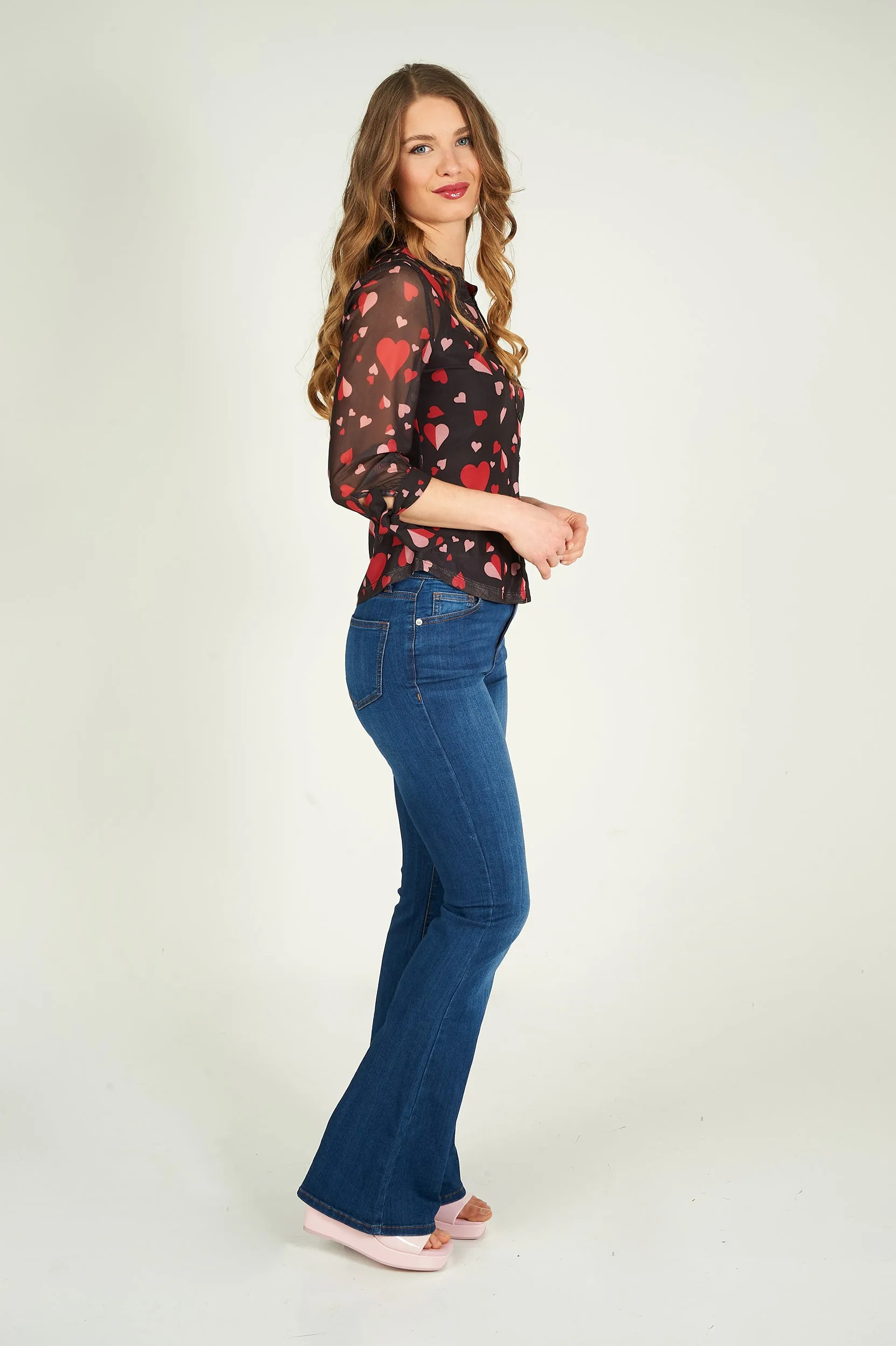 Blouse imprimée transparente - LEONCIA-MHX1 - (E-C4)