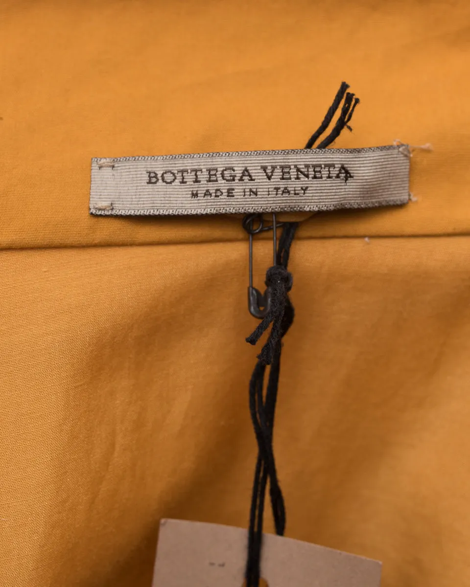 Bottega Veneta Mustard Yellow Cotton Cowl Neck Dress - 6/8