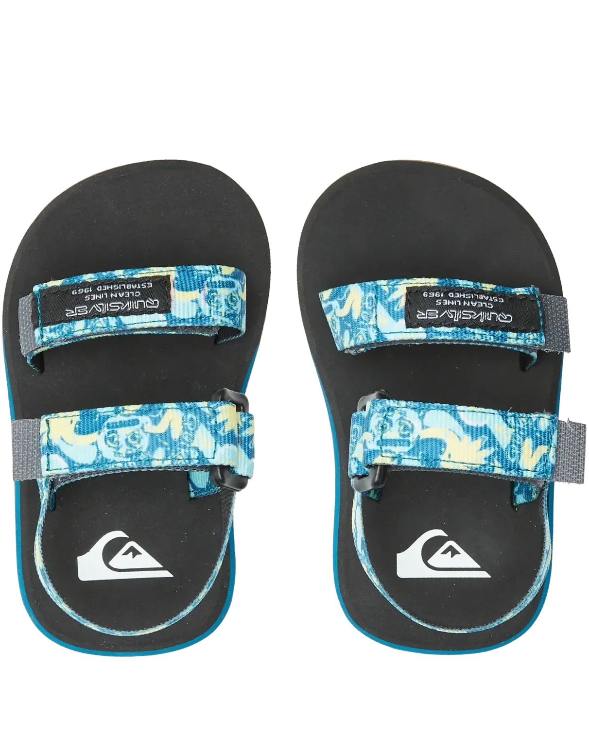 Boys Monkey Caged Flip Flops in Blue & Yellow