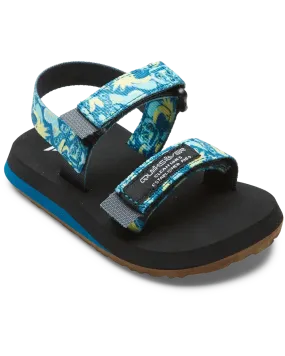 Boys Monkey Caged Flip Flops in Blue & Yellow