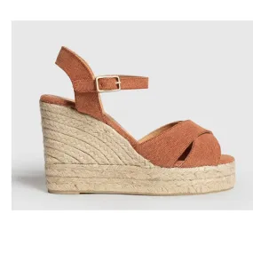 Castaner Blaudell 8ED Cuero Wedge Espadrilles