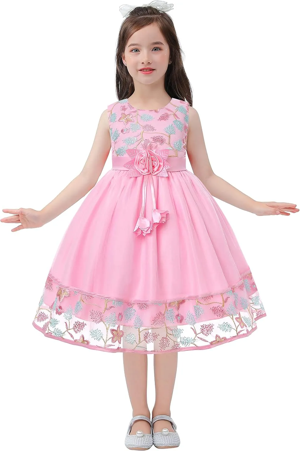 Cichic Elegant Girls' Special Occasion Dress Princess Dresses for Kids 5-6 Years Old Light Purple