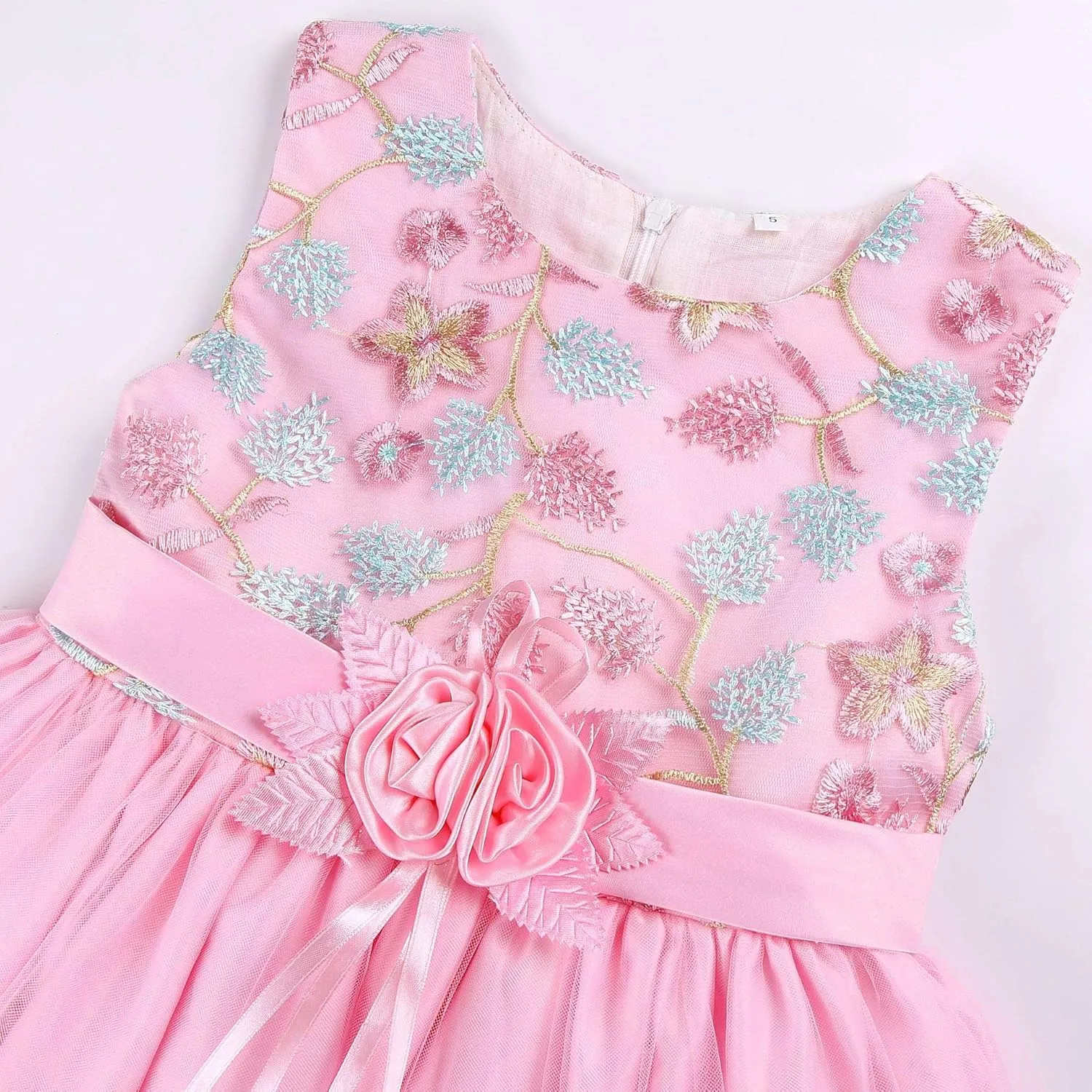 Cichic Elegant Girls' Special Occasion Dress Princess Dresses for Kids 5-6 Years Old Light Purple