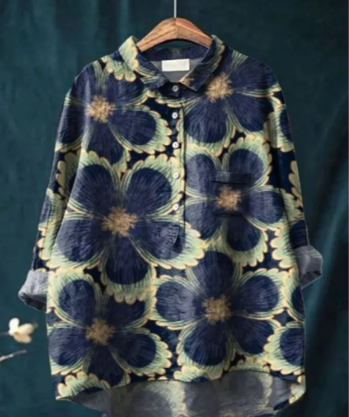 Claire™ - Blouse en Soie Florale Chic