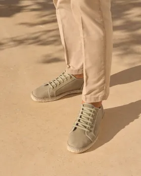 Cotton Canvas Lace-Up Espadrilles - Z30SH - Yucatán Kaki Green