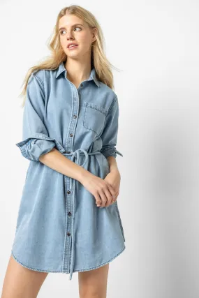 Denim Shirt Dress | Light Wash