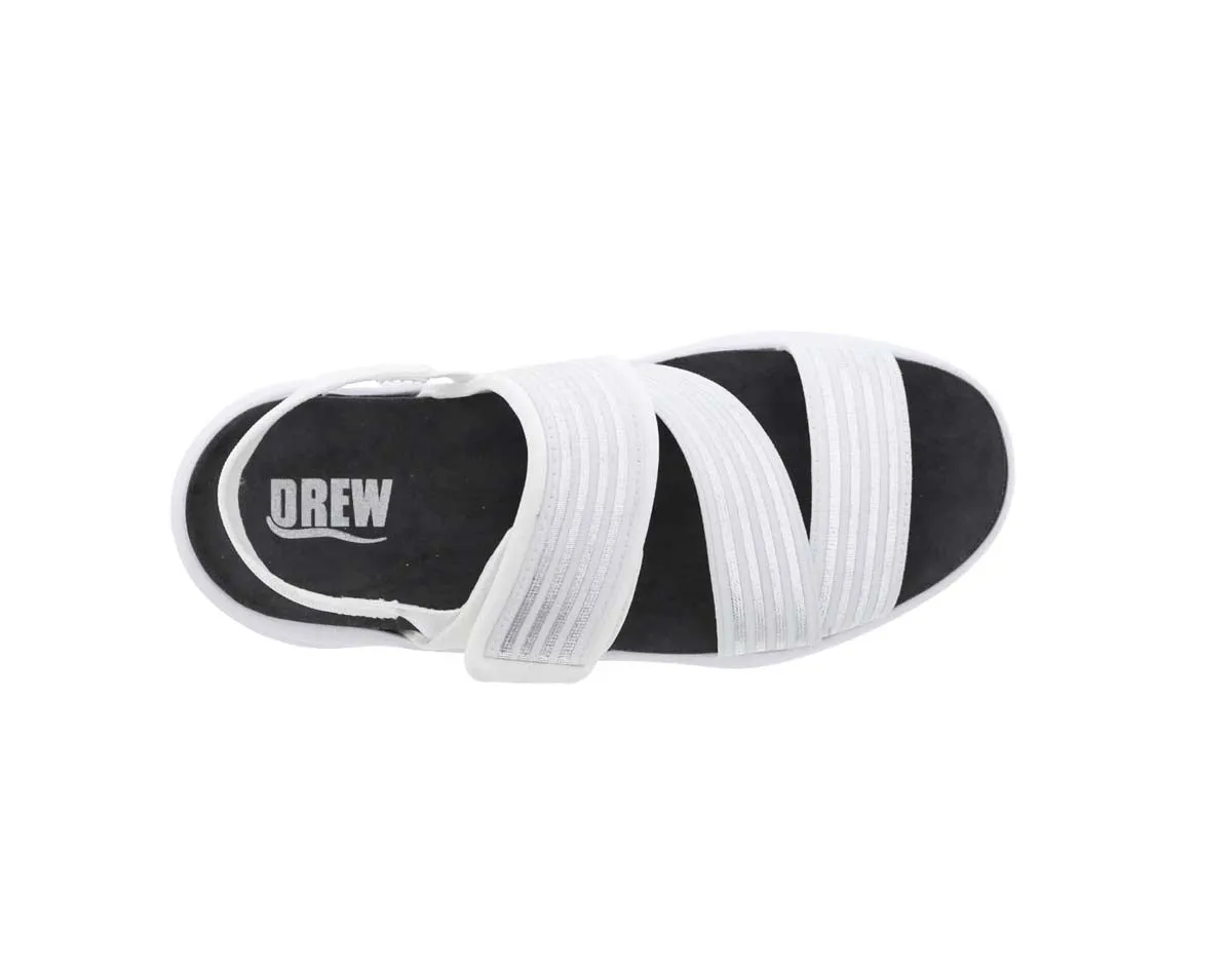 Drew Sutton Women Sandal In White/silver Combo