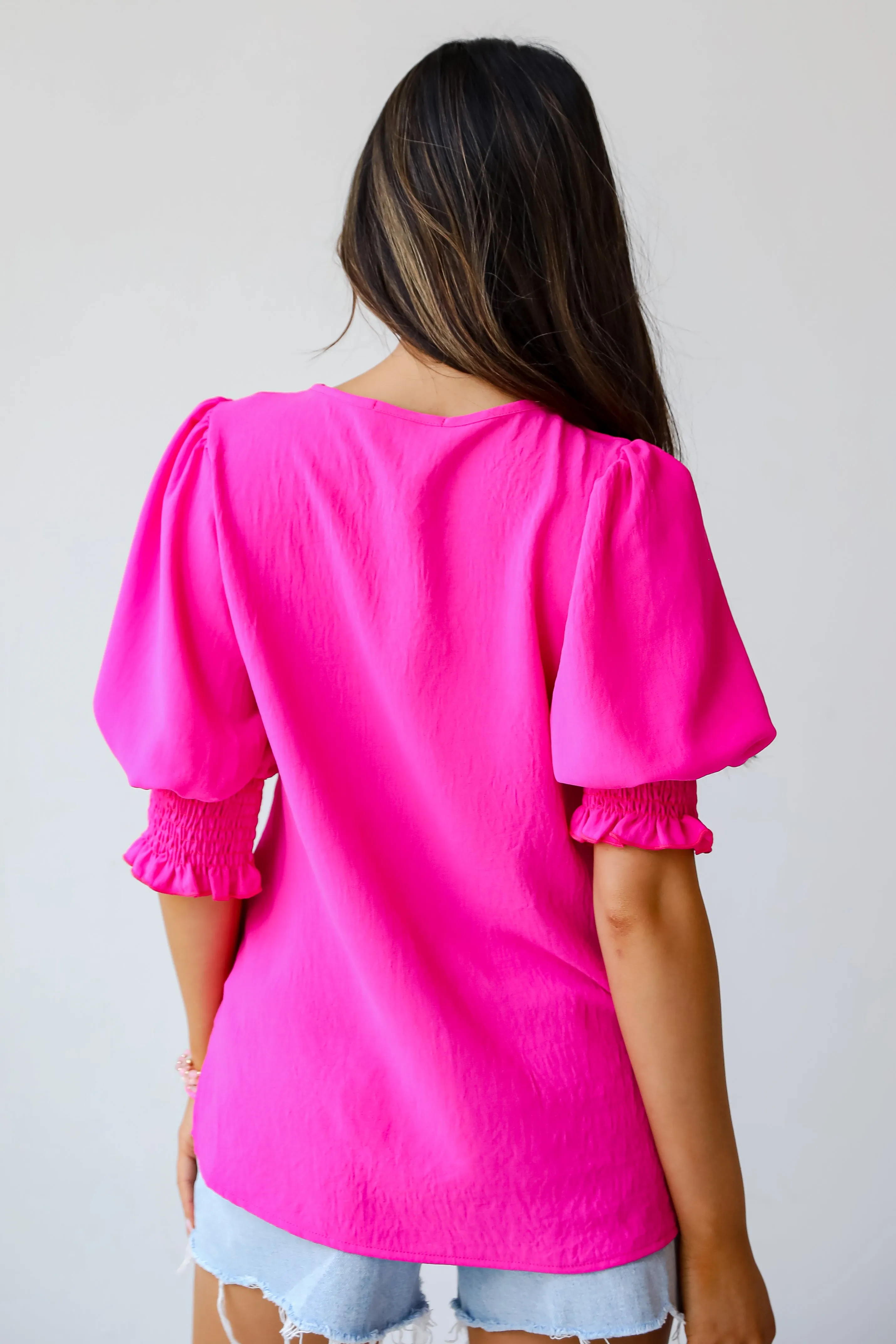 FINAL SALE - Chic Intent Hot Pink Blouse