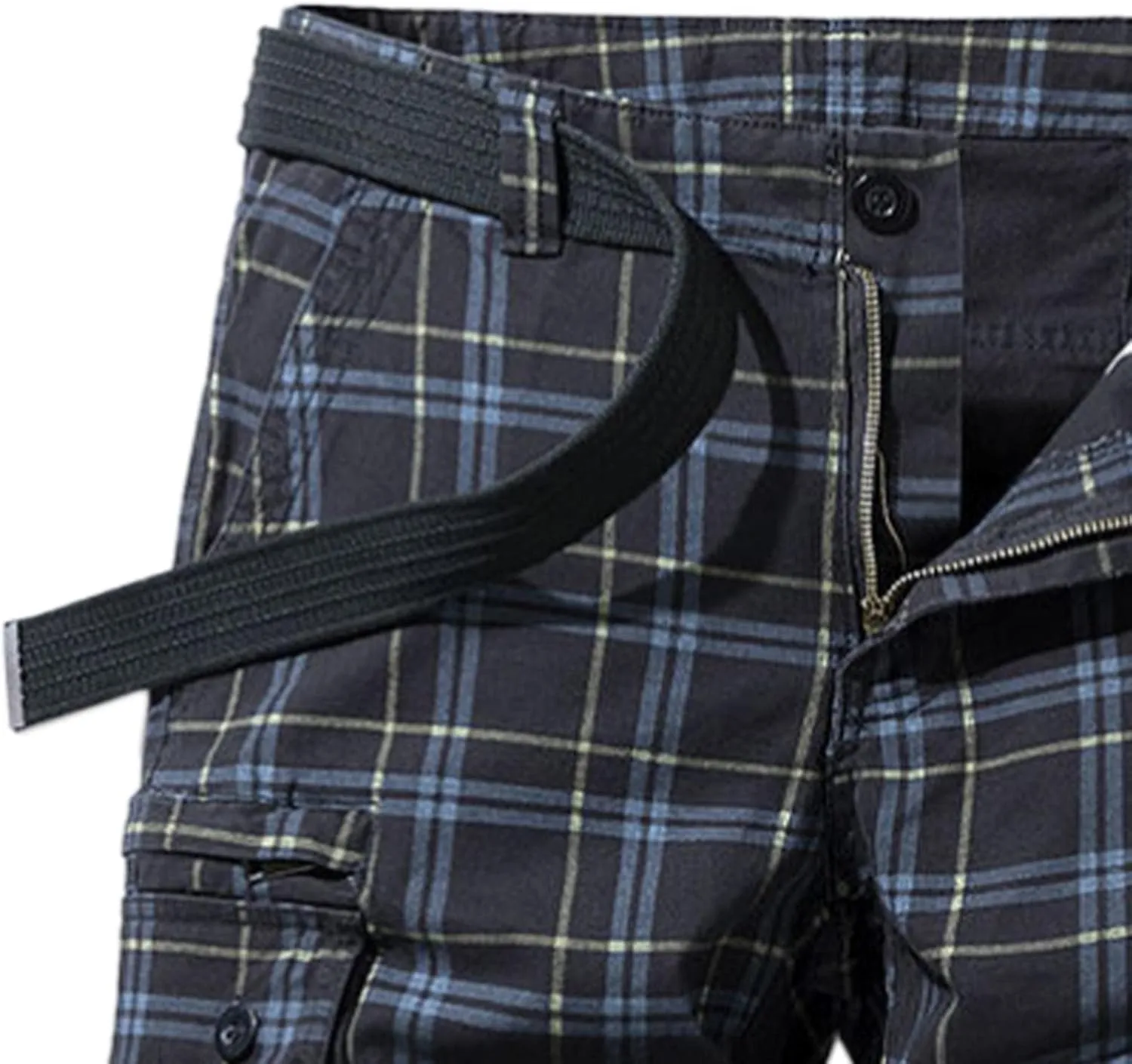 GIERIDUC Men's Cargo Shorts 3/4 Relaxed Fit Ripstop Cargo Shorts Running Shorts Pockets Elastic Waist Cotton Hiking Shorts