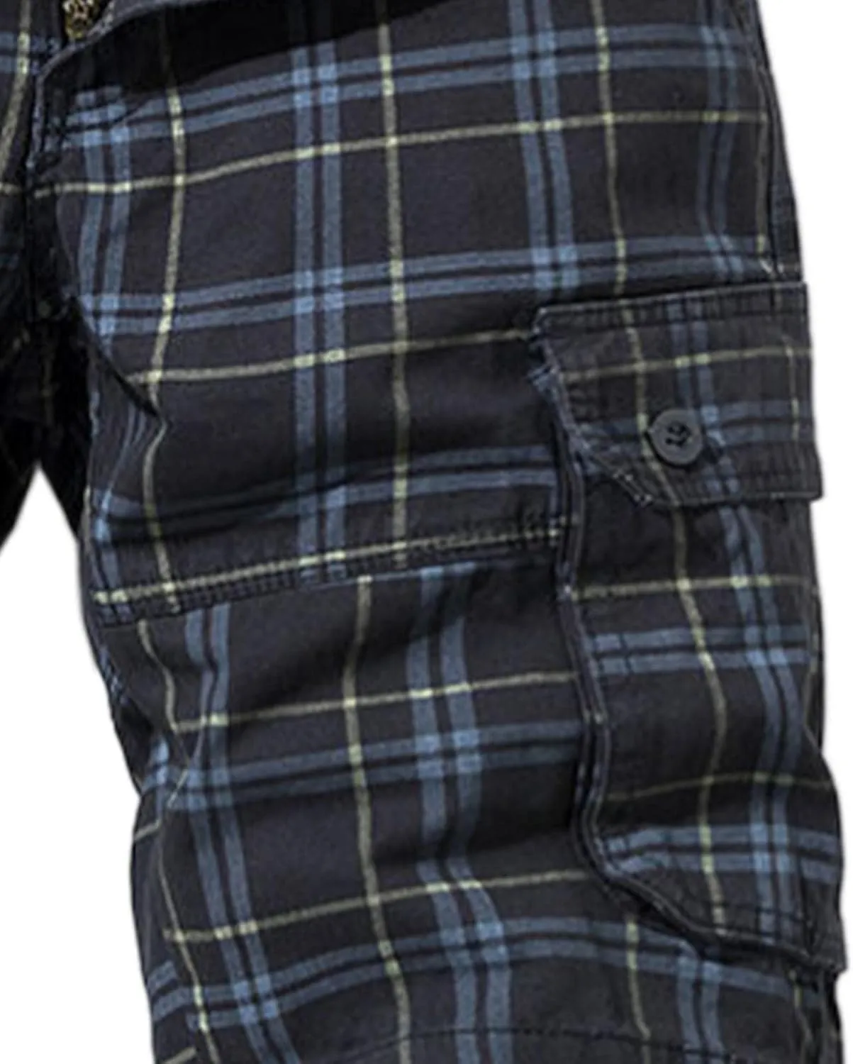 GIERIDUC Men's Cargo Shorts 3/4 Relaxed Fit Ripstop Cargo Shorts Running Shorts Pockets Elastic Waist Cotton Hiking Shorts