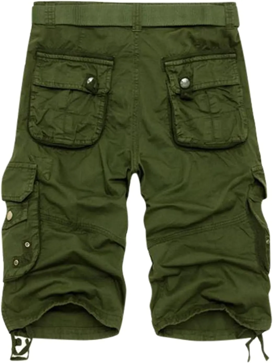 GIERIDUC Mens Cargo Shorts Elastic Drawstring Athletic Shorts Summer Casual Cotton Shorts Big & Tall Relaxed Fit Work Shorts