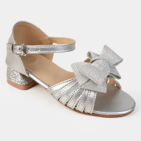 Girls Sandal Heels 325-SILVER
