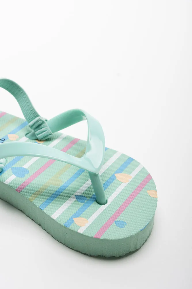 Heart Flip Flop Green