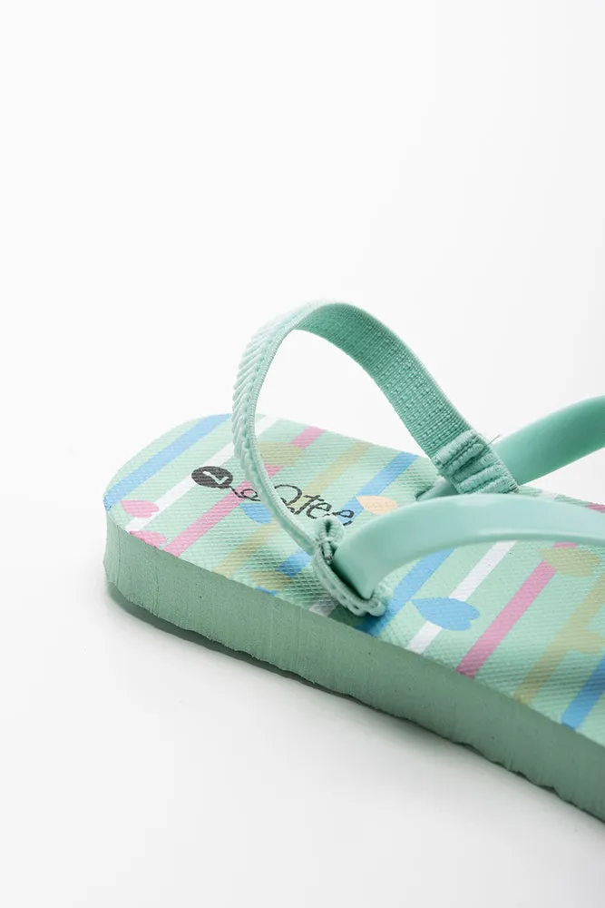 Heart Flip Flop Green