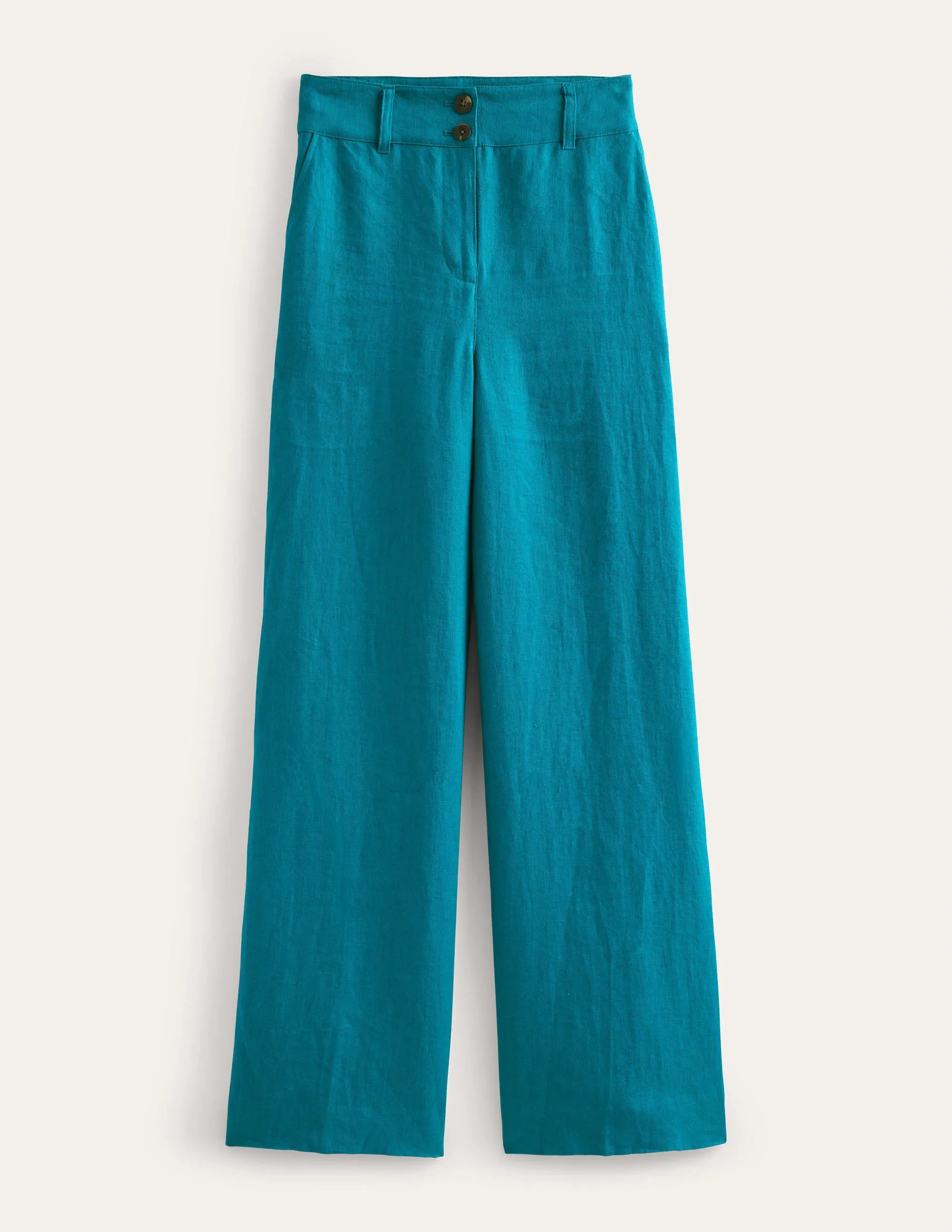 Highbury Linen Trousers-Crystal Teal