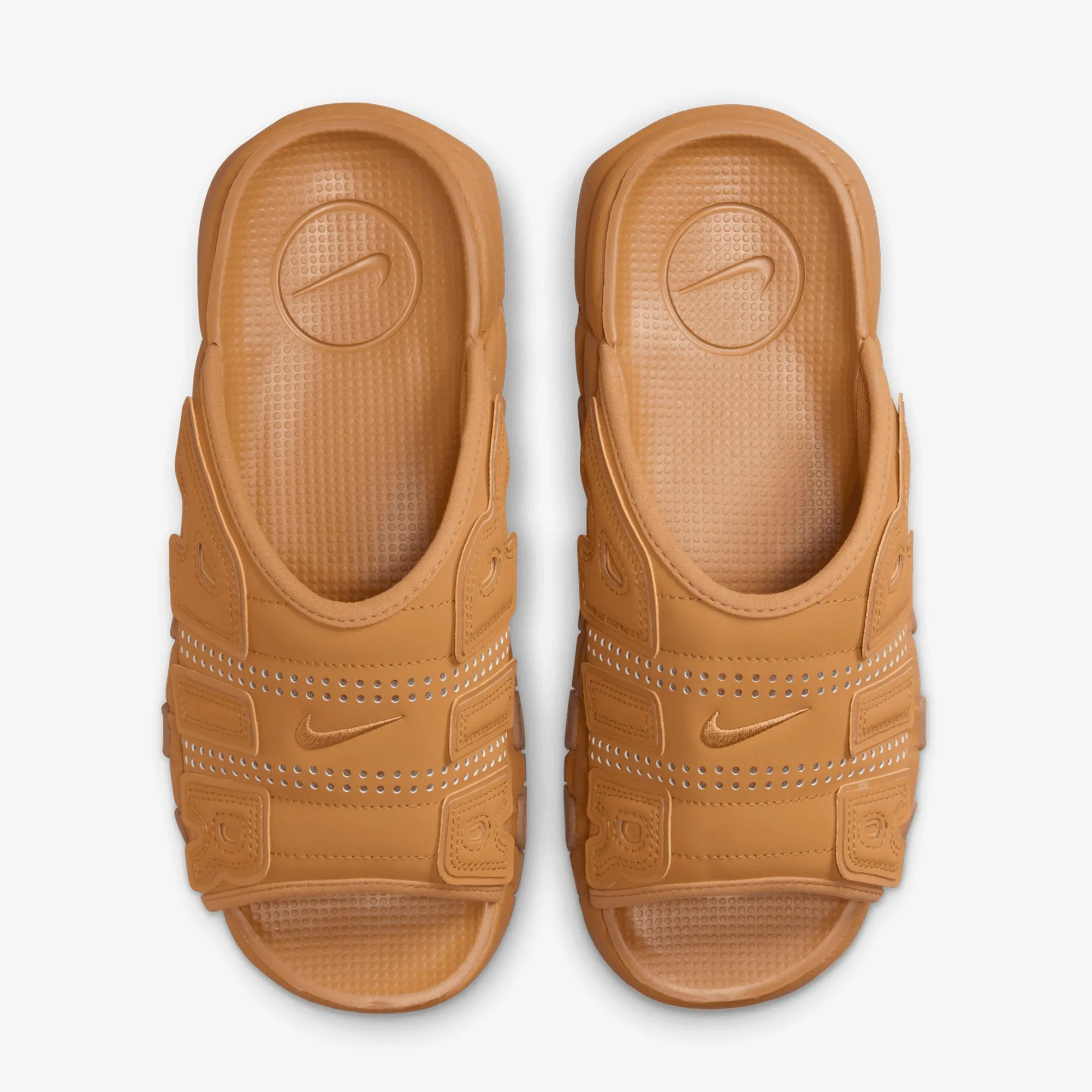 JORDAN | AIR MORE UPTEMPO { FLAX/FLAX-GUM MED BROWN-CLEAR