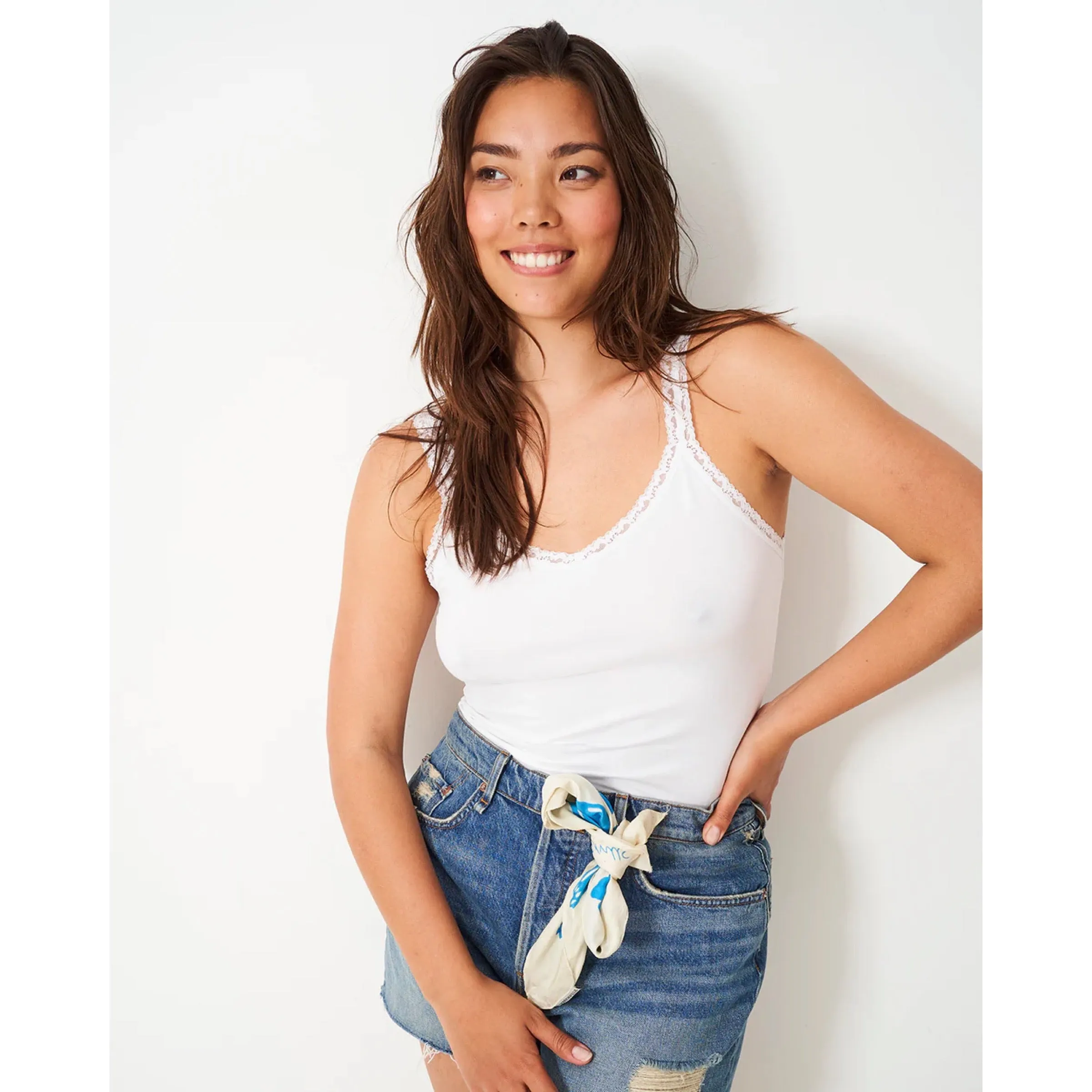 Lace Cami White
