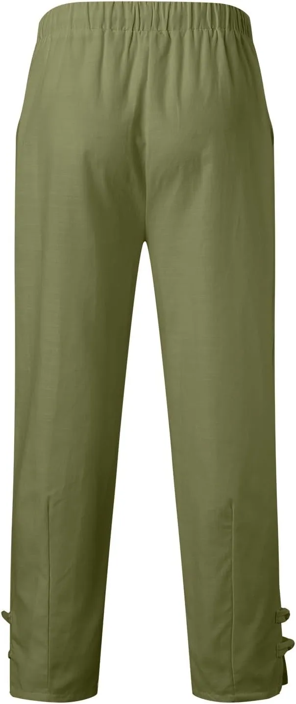 Linen Pants Men Lightweight Beach Pants Comfortable Loose and Light Trousers Workout Gym Running Pants Hip Hop Y2K