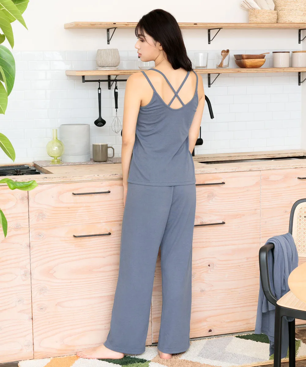 Long Sleeve 3-piece Loungewear Set with Cups