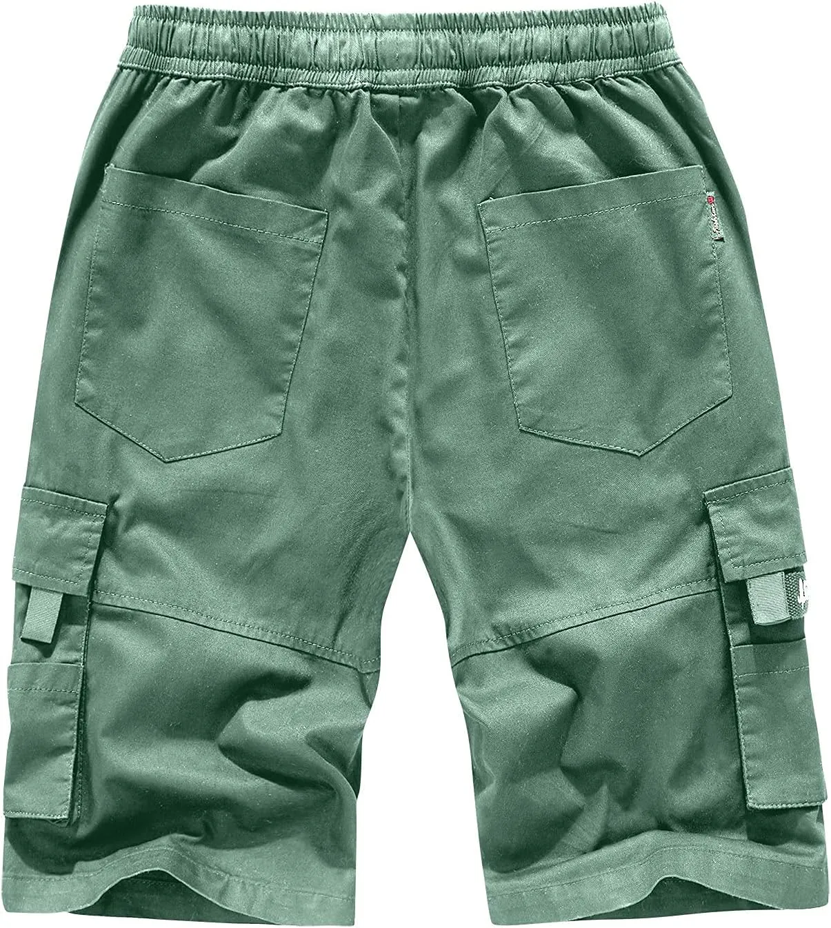 Men's Cargo Shorts Elastic Waistband Drawstring Summer Casual Shorts Relaxed Fit Work Shorts