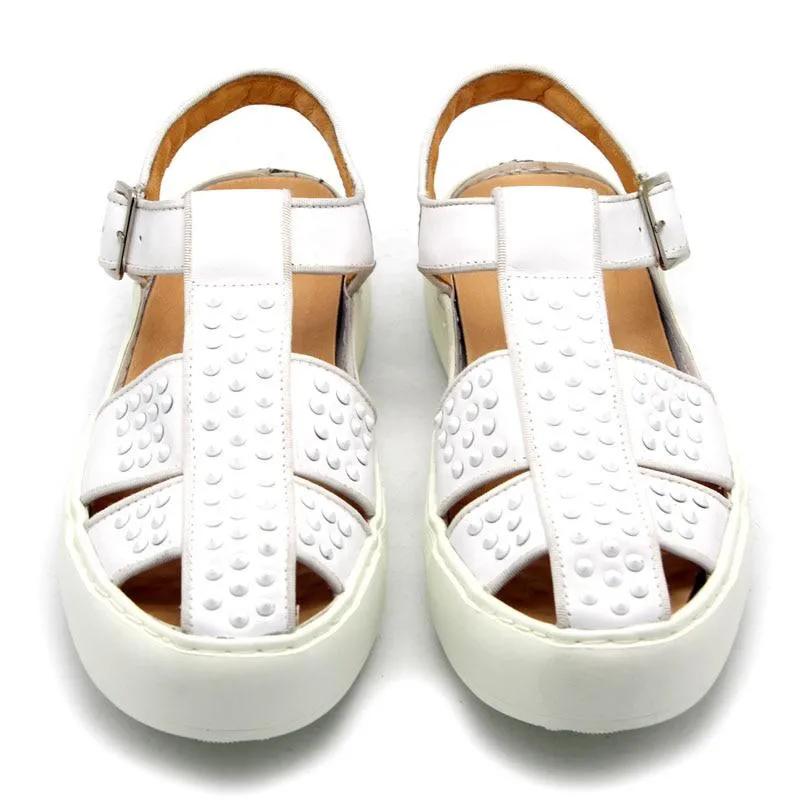 Men's Casual Beach Sandals With Rivets | Plus Size