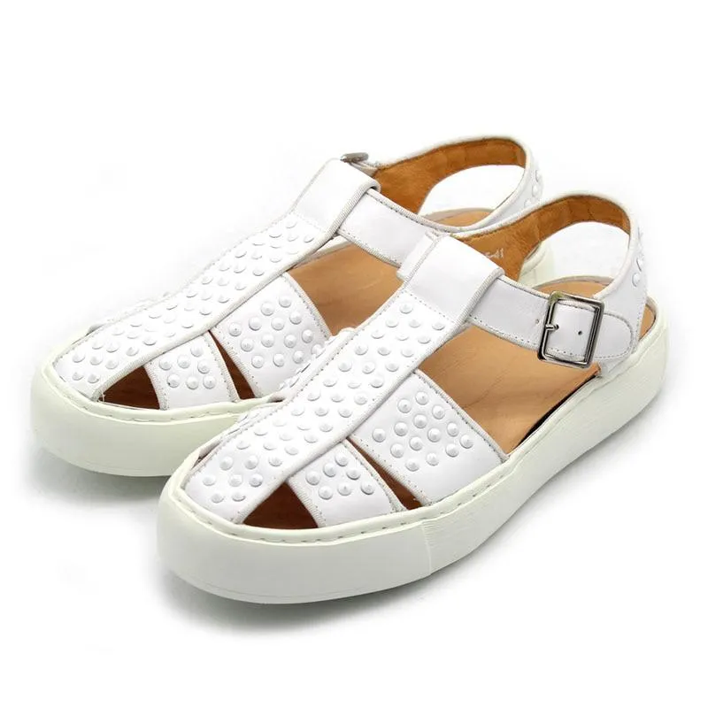 Men's Casual Beach Sandals With Rivets | Plus Size