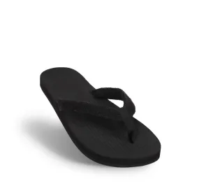 Men’s Flip Flops - Black Ketapang Canvas