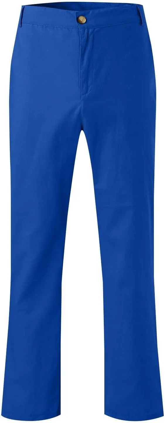 Mens Linen Pants Big and Tall Casual Elastic Waist Summer Beach Pants Lightweight Breathable Yoga Vacation Trousers