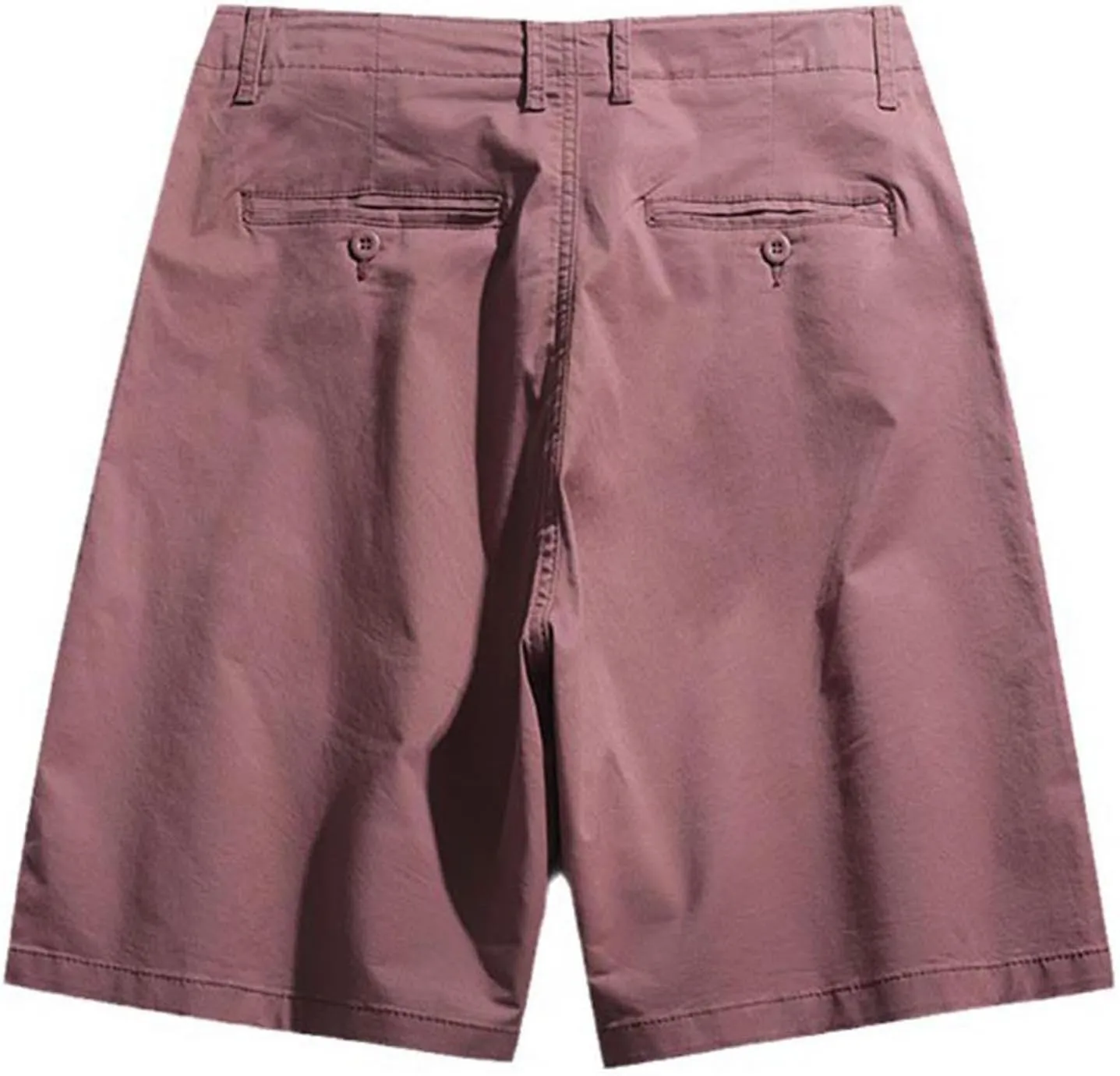 Mens Shorts Cotton Straight Shorts Men's Casual Flat Front Chino Shorts Relaxed Fit Slacks Shorts Summer Cargo Sports