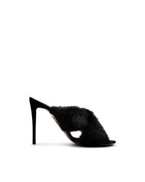 Mink Fur Mule