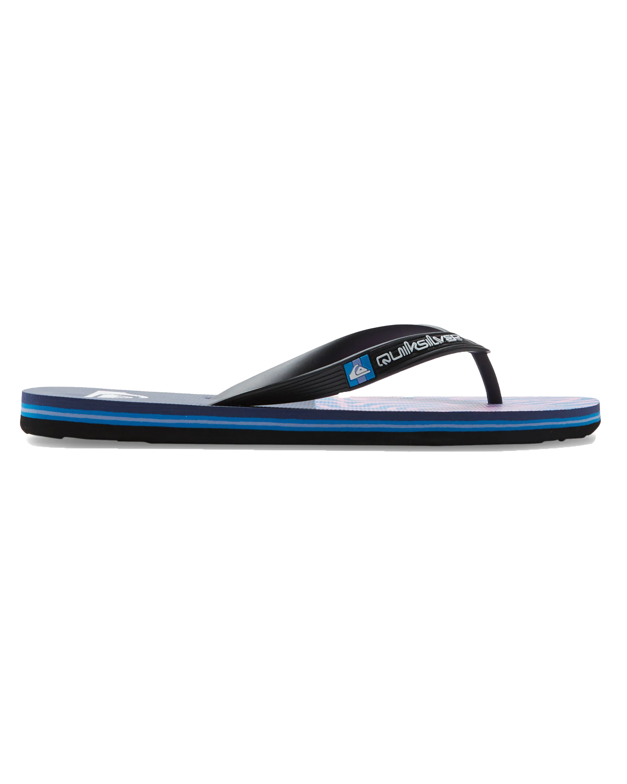 Molokai Art II Flip Flops in Black, Blue & Pink