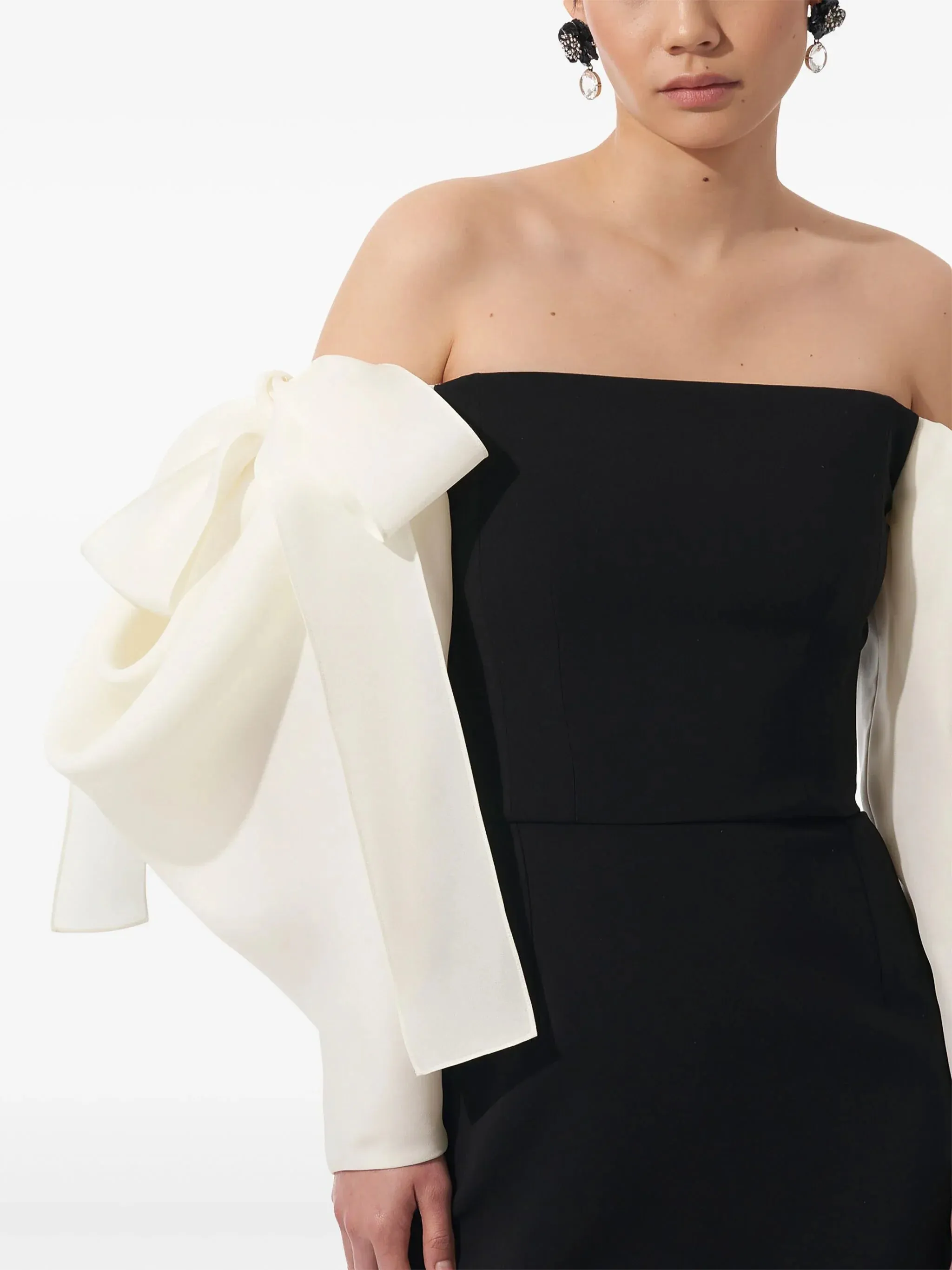 Off Shoulder Draped Sleeve Mini Dress