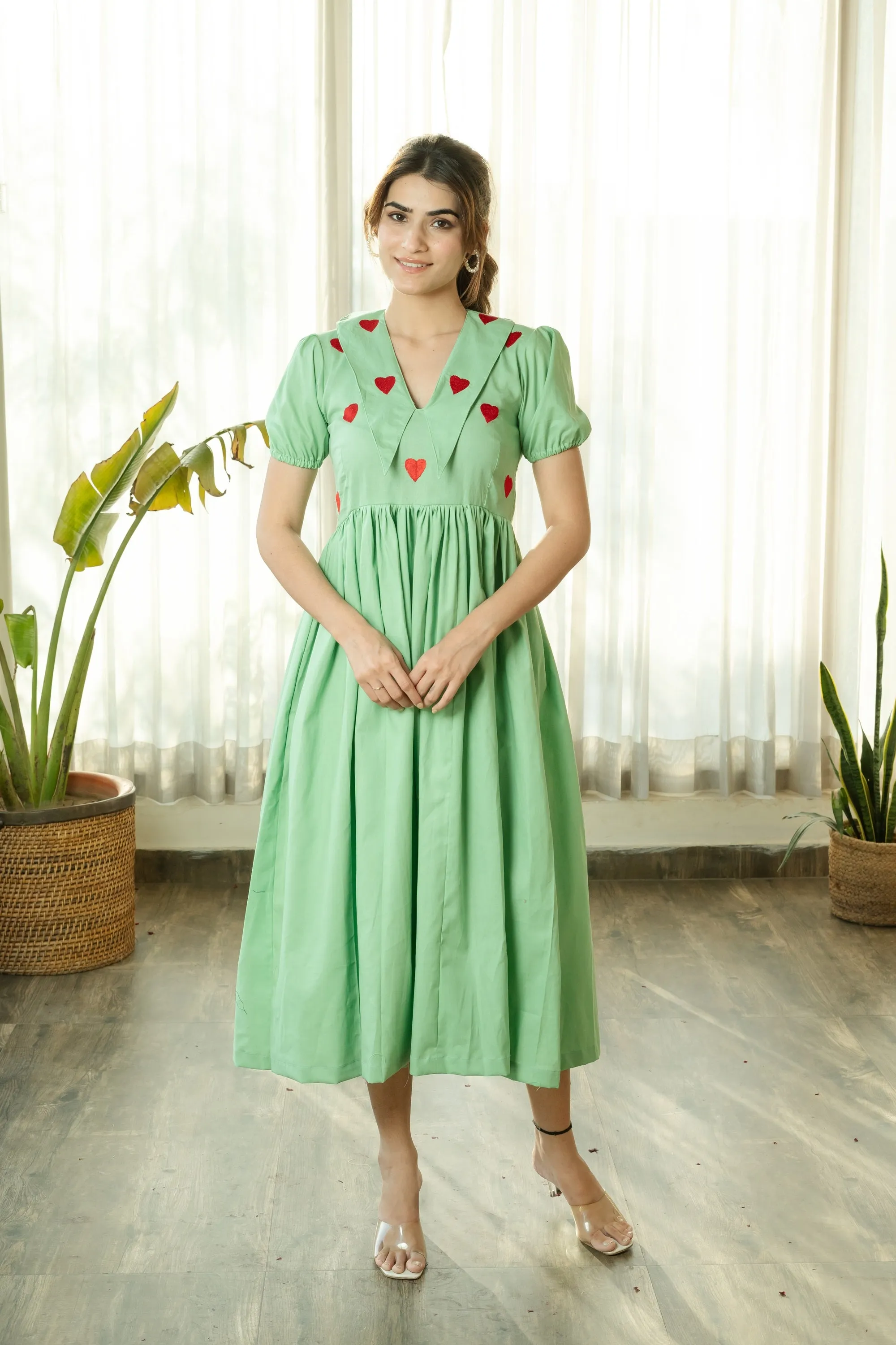PISTACHIO HEART DRESS