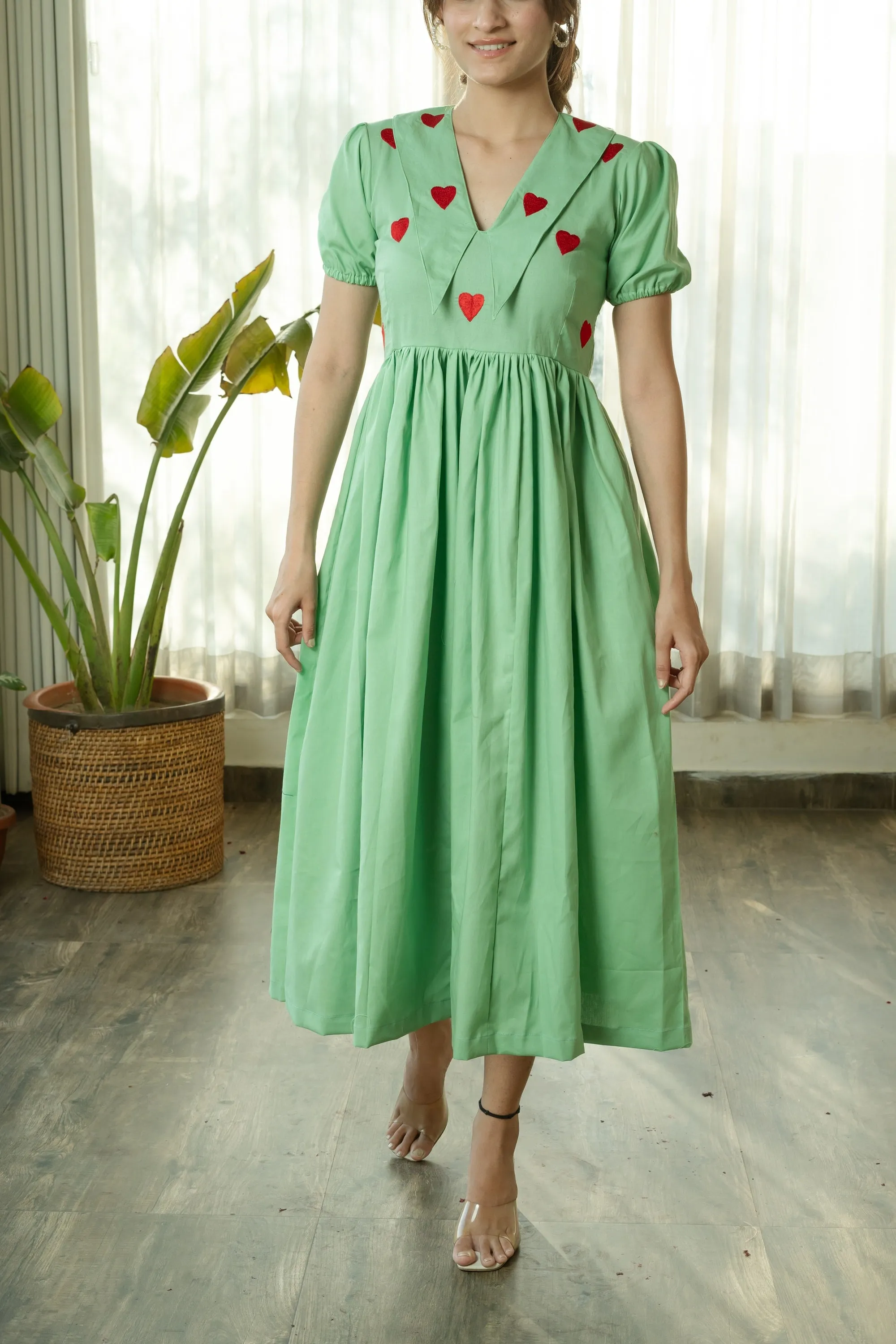 PISTACHIO HEART DRESS