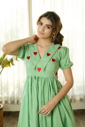 PISTACHIO HEART DRESS