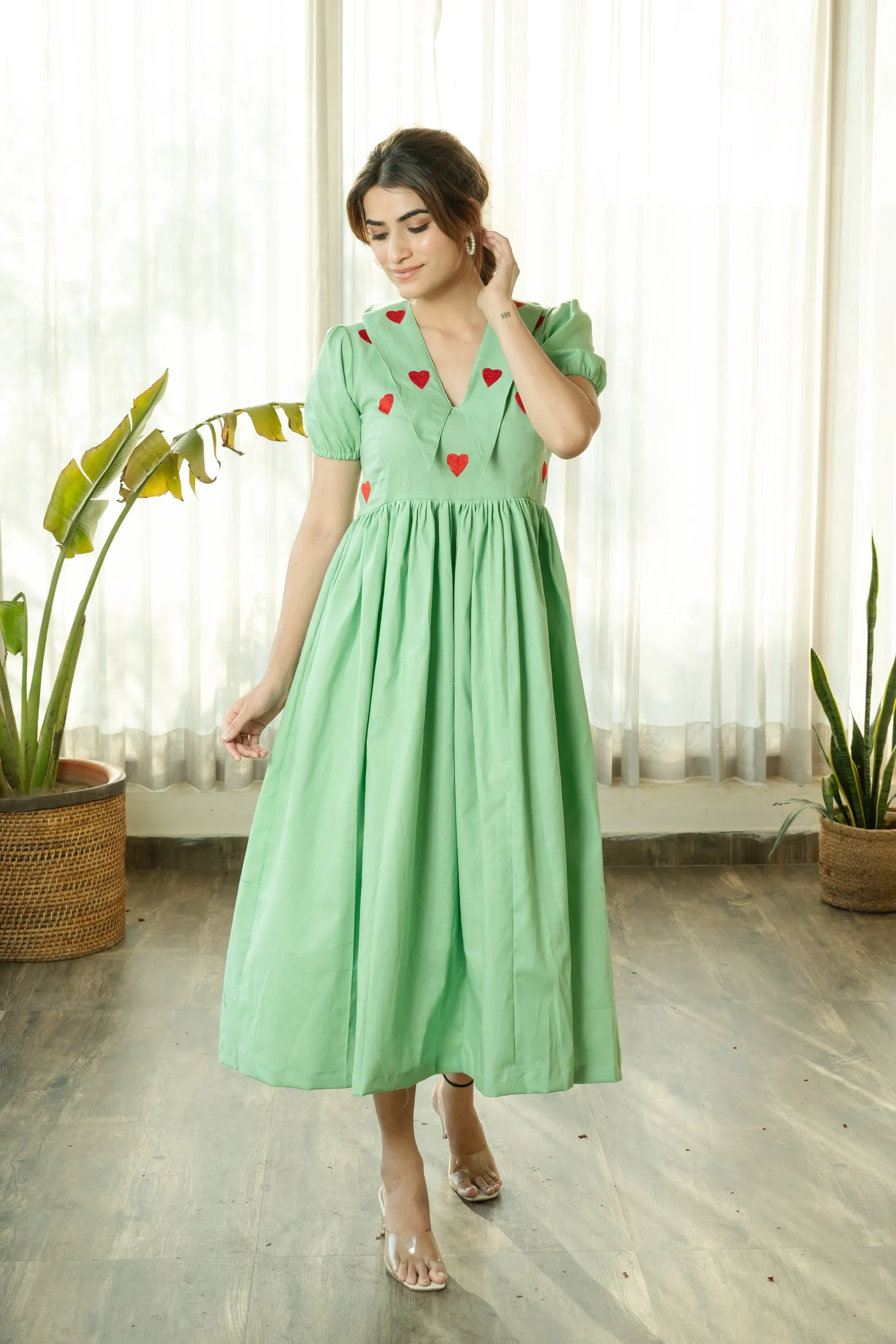 PISTACHIO HEART DRESS
