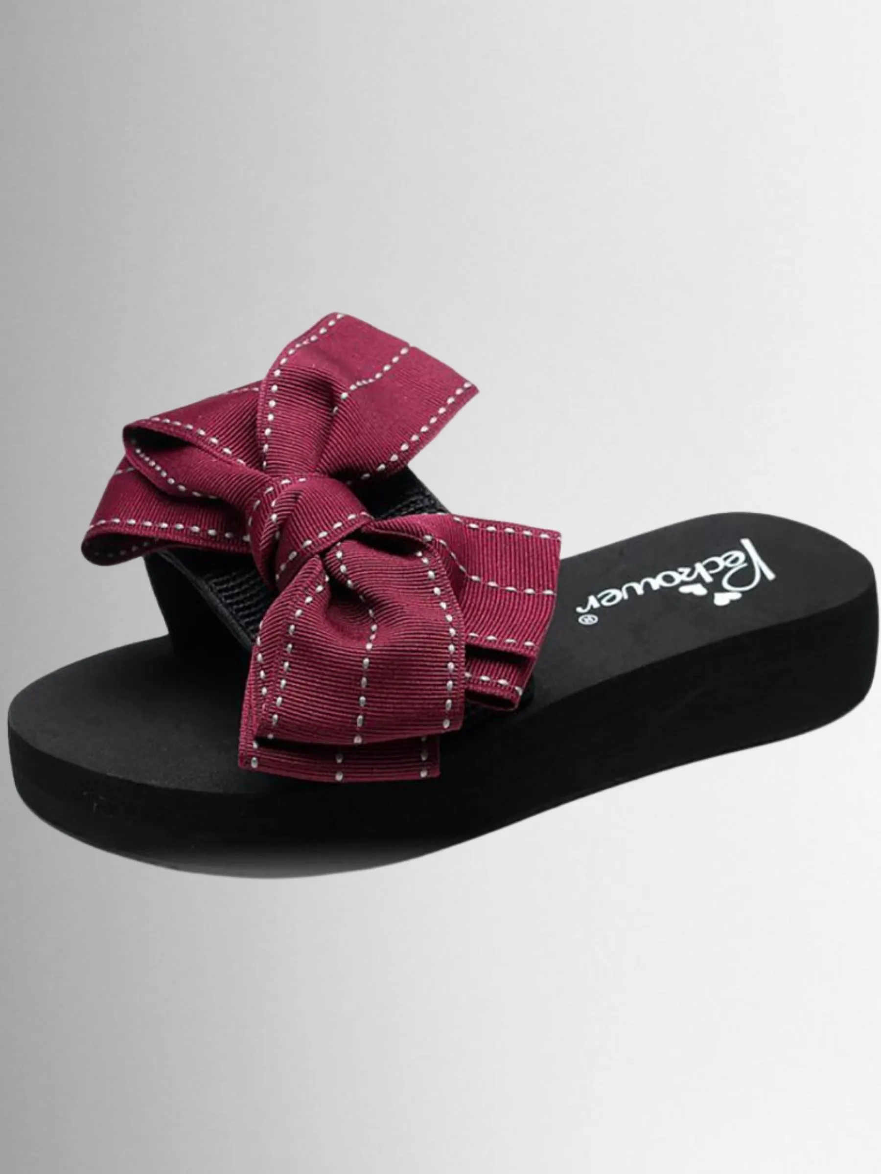 Playful Summer Bow Slides By Liv and Mia