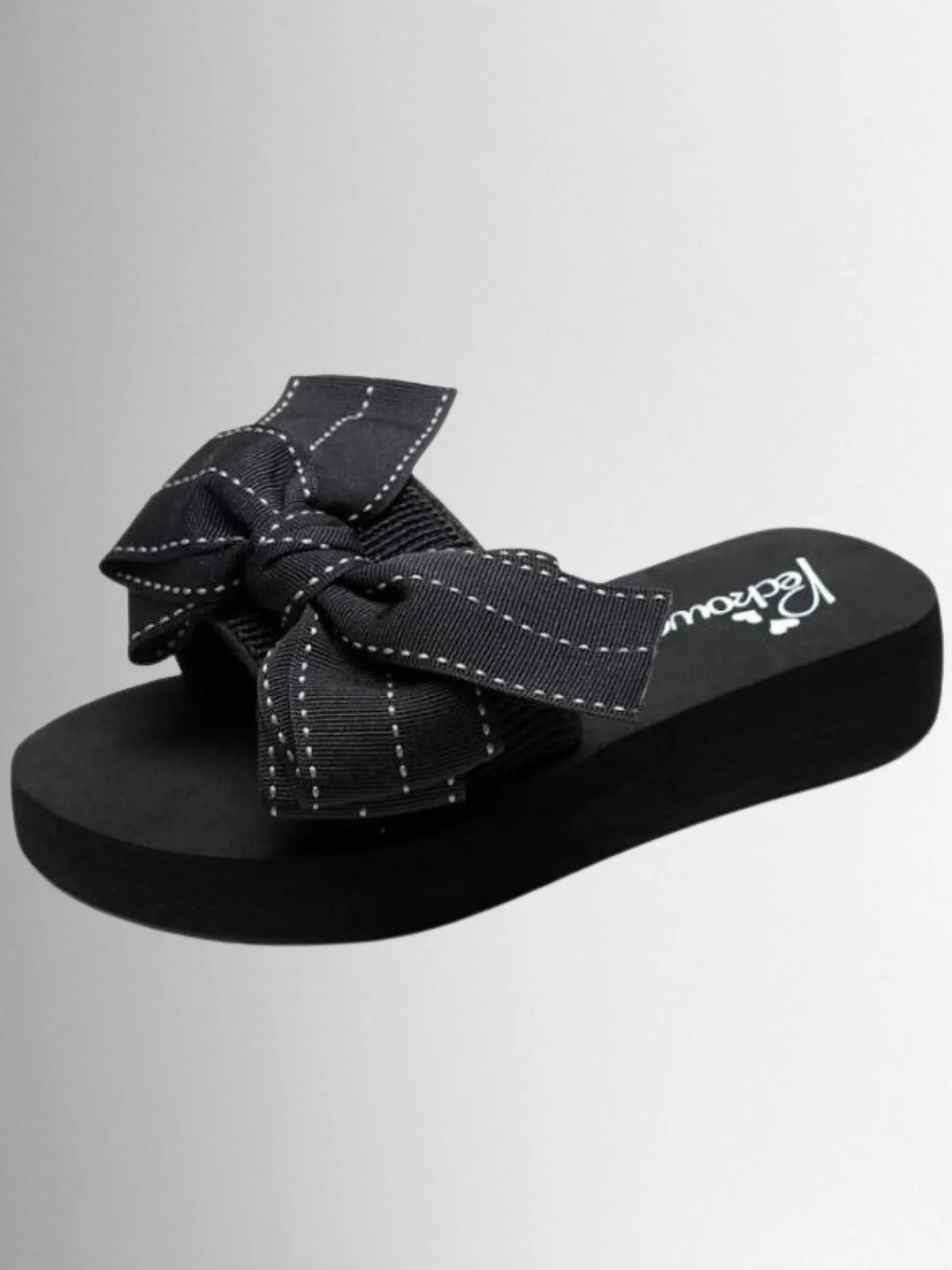 Playful Summer Bow Slides By Liv and Mia