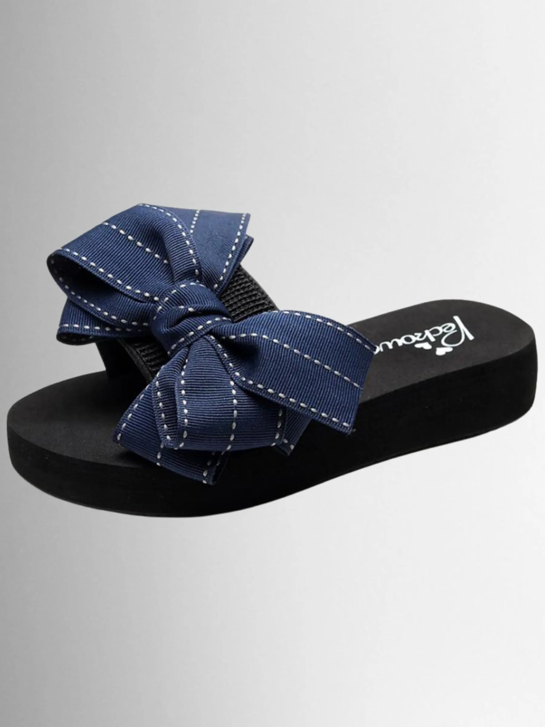 Playful Summer Bow Slides By Liv and Mia